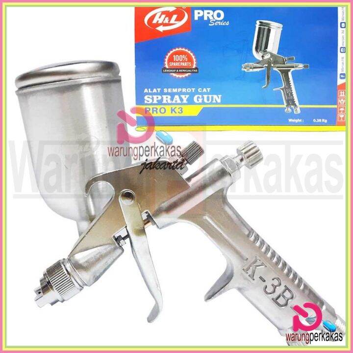 Spray Gun K3 Lengkap Tabung Kecil 200cc Jenis Spet Mata Flat Hasil