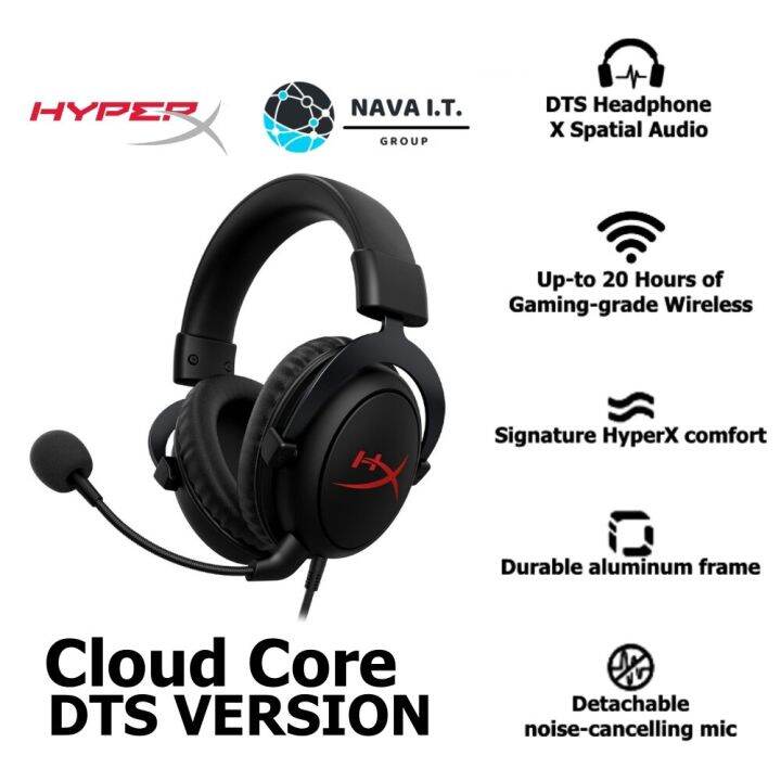 HyperX Cloud Core Gaming Headset For PC DTS VERSION รับประกันศูนย์ 2ปี ...