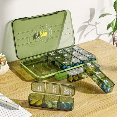Weekly Pill Cases Medicine Dispenser Tablet Organizer Storage Boxes 7 Days Compartment Pills таблетница