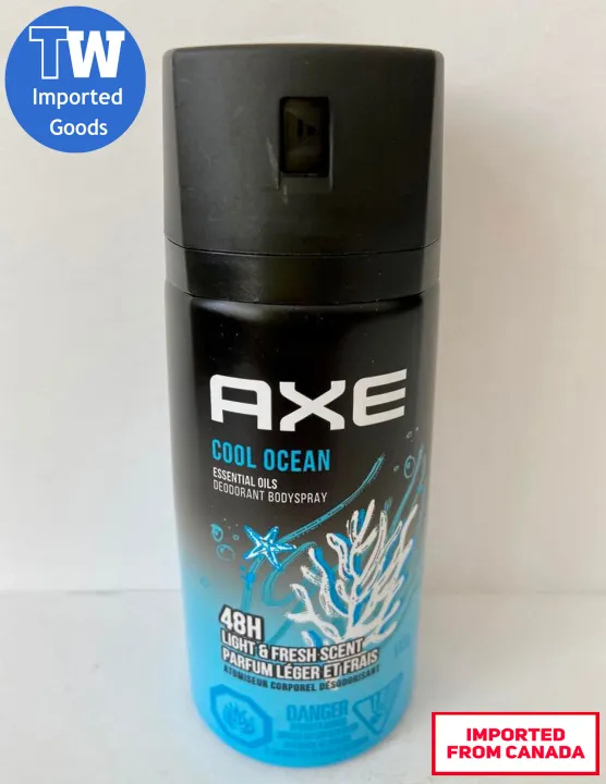 *MADE IN CANADA* Axe COOL OCEAN Deodorant Body Spray With Essential ...
