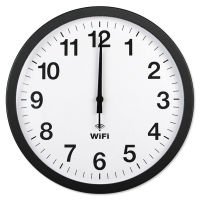 Spot parcel postWIFI Automatic Timing Wall Clock Inligent Network Mute Wall Clock Office Living Room Creative Metal Quartz Clock