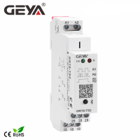 จัดส่งฟรี GEYA GRT8-TS บลูทูธควบคุมเวลารีเลย์ Acdc DC24V-240V เปิดปิด WirelessTimer สวิทช์16A APP ควบคุมมือถือ