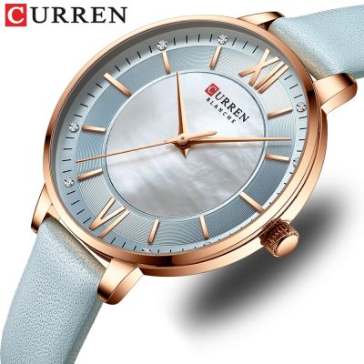 （A Decent035）CURRENfor WomenCasual Clock LeatherBrandes Ladies Wristwatches Fashion Zegarki 2021
