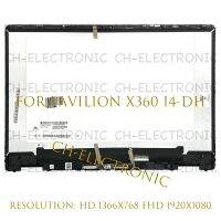 FHD ขนาด14นิ้วสำหรับ14-Dh0000 14-Dh เปิดประทุน X360 HP Pavillion 14-Dh1000ชุดจอแสดงผล LCD แบบสัมผัสหน้าจอ NV140FHM N4K พร้อมกรอบ