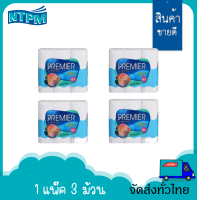 กระดาษชำระม้วน พรีเมียร์ ซุปเปอร์ หนา 2 ชั้น 6 ม้วน x 4 แพ็ค   24 ม้วน  Premier Fish Super Roll  2Ply 6Rolls X 4 PACKS