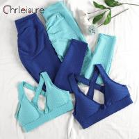 CHRLEISURE 2 Piece Workout Yoga Set Women Sports Top and Pants Anti Cellulite Two Piece Sets Tracksuits Shorts Leggings Suits