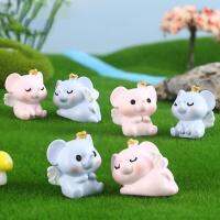 Small Dummy Elephant Micro Landscape Gardening DIY อุปกรณ์ตกแต่งภูมิทัศน์น่ารัก Dummy Elephant Desktop เครื่องประดับเรซิ่น-Zaoruie