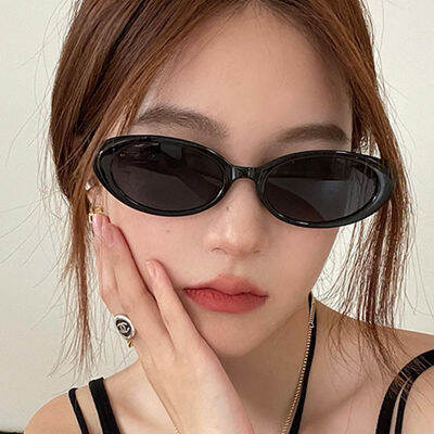 แว่นตากันแดดรุ่น Oval Ins เวอร์ชั่นเกาหลีสำหรับผู้หญิง Street Shot Trend Personality Small Frame Men And Women Sun Glasses