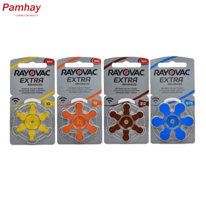 RAYOVAC Extra Advanced Size 10 13 312 675 Zinc Air Hearing Aid Battery ...