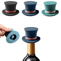 ki【Hot】Reusable Silicone Wine Stopper Cap Plug Hat Shape Vacuum Sealed Bottle Stop Cover Home Wine Bottle Stopper Bar Tools