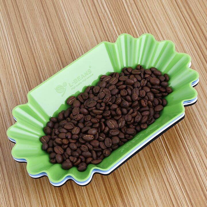 Plastic Plate Coffee Bean Snack Oval Plate Dessert Fruit Tray Picnic