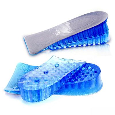 2-layer Height Increase Insole Silicone Heel Cushion Inserts Gel Heel Pads Taller Height Lift Comfy Unisex Men Women Shoes Insole 1 Pair
