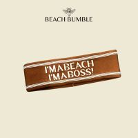 Headband ‘Im a Beach Im a Boss’ ผ้าคอตตอนหนาสองชั้นขนาดใหญ่พิเศษ (Brown)