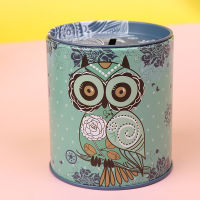 Fkend Vintage Owl Piggy Bank Tinplate Piggy Bank Money Box Childrens Gifts Home Decor