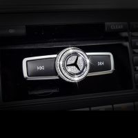 For Mercedes Benz Car Accessory Bling Crystal Interior Multimedia Volume Audio Knobs A B C E CLA GLA ML GL GLS Class Silver