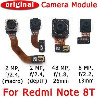 กล้องหน้าหลังของแท้สำหรับ Redmi Note 8 T 8 T 8 T ชิ้นส่วนอะไหล่โมดูลกล้องเซลฟี่ด้านหน้าหลัก