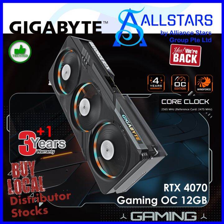 (ALLSTARS DIY GPU PROMO) Gigabyte RTX 4070 Gaming OC 12GB PCIExpress