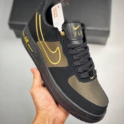 nike black and gold air force
