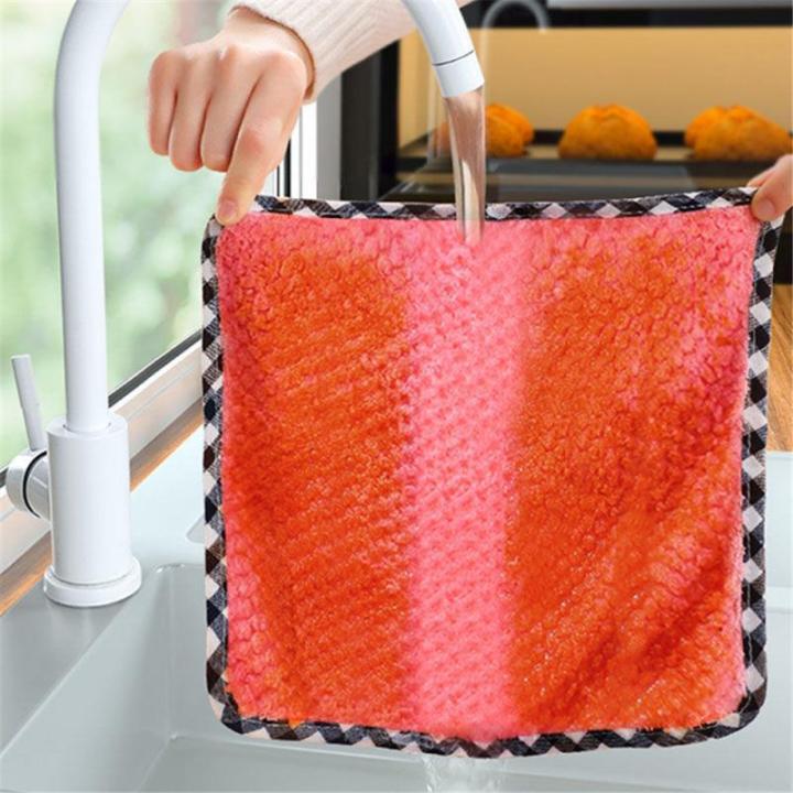 5pcs-kitchen-daily-dish-cloth-non-stick-oil-thickened-countertop-cleaning-cloth-absorbent-scouring-pad-kitchen-cleaning-tools