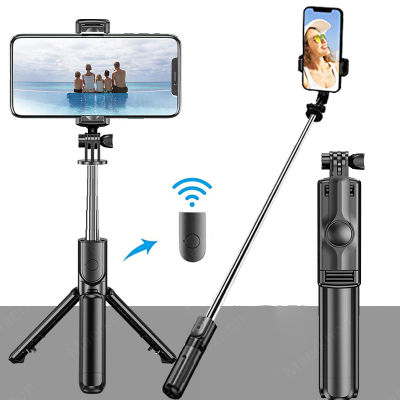 ที่วางศัพท์ Selfie Stick 360 ° หมุนขาตั้งกล้องสำหรับ Xiaomi Samsung สำหรับสตรีมสดศัพท์มือถือยืนอะแดปเตอร์การควบคุมระยะไกล
