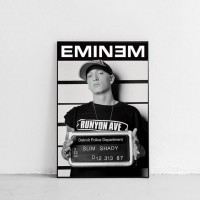 ผ้าใบโปสเตอร์ศิลปะของ Eminem-ฮิปฮอปแร็ปเปอร์และป๊อปเพลงดาวสำหรับบ้านตกแต่งผนัง (ไม่มีกรอบ)