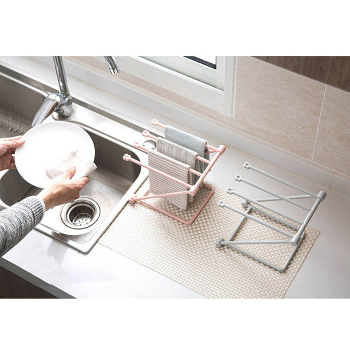 Washcloth Holder พับมือ ผ้าขนหนู ที่วางแนวตั้งจานผ้าชั้นเก็บของสำหรับ