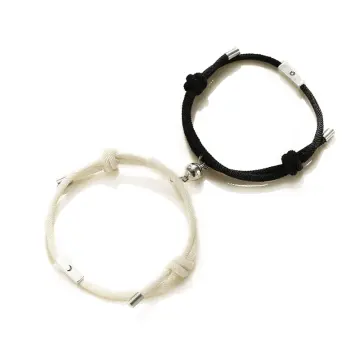2pcs Magnetic Couple Bracelets For Women Men, Sun And Moon