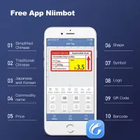 Niimbot เครื่องพิมพ์บาร์โค้ดสำหรับวินโดว์แอนดรอย Ios มือถือ,เครื่องพิมพ์บาร์โค้ดเครื่องประดับความร้อนขนาดเล็กพกพาได้ B3S ฉลากอะไหล่เครื่องพิมพ์แบบบลูทูธ