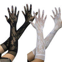 2017 Sexy amorous feelings Transparent lace hollow out super elastic gloves