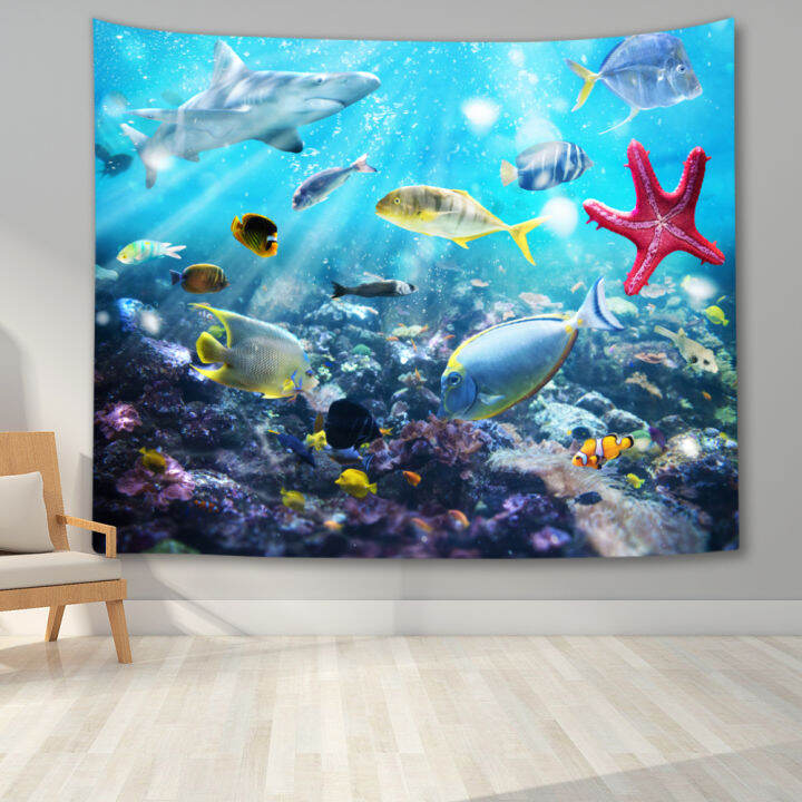 cw-undersea-world-tapestry-wall-hanging-turtle-shark-mermaid-dolphin-tapestry-3d-printed-wall-tapestry-for-living-room-bedroom-dorm