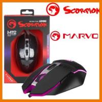 ?ลดราคา? Marvo Scorpion M112 USB 7 Colour LED Black Gaming Mouse ## ชิ้นส่วนคอมพิวเตอร์ จอมอนิเตอร์ เมนบอร์ด CPU Computer Cases Hub Switch กราฟฟิคการ์ด Gaming