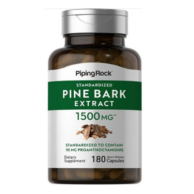 PipingRock  Pine Bark Extract  1500 mg, 180 Quick Release Capsules สารสกัดเปลือกสน