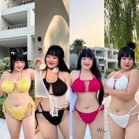 ??????.(อก38-52) มี6สี ชุดว่ายน้ำไซส์ใหญ่ บิกินี่สาวอวบ ชุดเที่ยวทะเล พลัสไซส์ เซ็กซี่มาก #P897