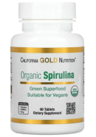 California Gold Nutrition, Organic Spirulina, 500 mg. 60 Tablets (No.68)