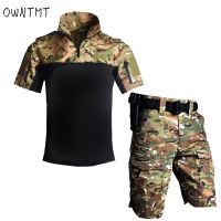 KSMOutdoor Men S Clothing Camouflage Shirt Short Set Tatico Military Equipment Multicam Tactical Clothing