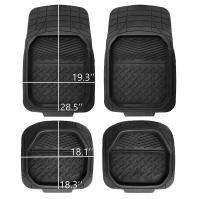 AUTO Heavy Rubber ถาดยางปูพื้นรถ 4 ชิ้น รุ่น Deep Tray Mats หลุมลึกพิเศษ สีดำ