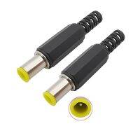 2Pcs Plastic 6.5 x 4.4mm DC Power Male Plug Connector with 1.3mm Pin 6.5*4.4mm DC Plugs Charger DIY Repair Jack Audio AdapterWires Leads Adapters