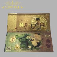 Caryfp 10pcs/lot New Design Bruce Banknote 24k Gold Plated