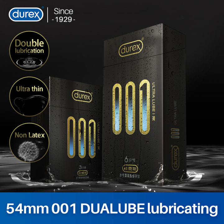 [polyurethane 001]new 54mm Dualube Lubricating 001 Durex Condoms Ultra