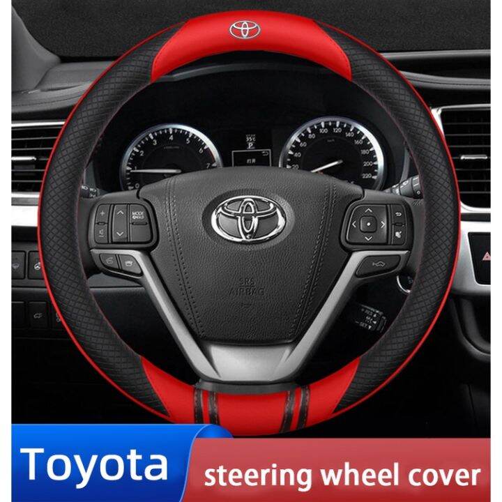 Hot ! leather steering wheel cover Carbon fiber leather steering wheel