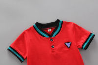 Baby boy clothes boy set 0-4 years old boys clothes boys color contrast handsome short sleeve polo shirt