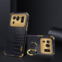 Xiaomi Mi 11 Ultra Case,RUILEAN Crocodile Pattern 360 Degree Rotating Ring Protective Cover (Compatible with Magnetic Car) for Xiaomi Mi 11 Ultra