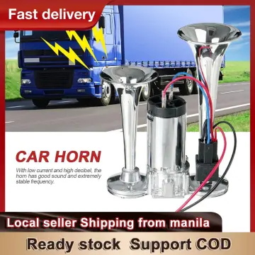 600db Car Horn Super Loud Dual Trumpet Air Horn Compressor 12v/24v For Car  Truck Boat Train Horn Hooter For Auto Sound Signal