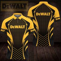 (ALL IN STOCK XZX)   Personalized Custom Name DEWALT Skull AOP Premium Polo Shirt Size XS/6XL 05  (Free customized name logo for private chat, styles can be changed with zippers or buttons)