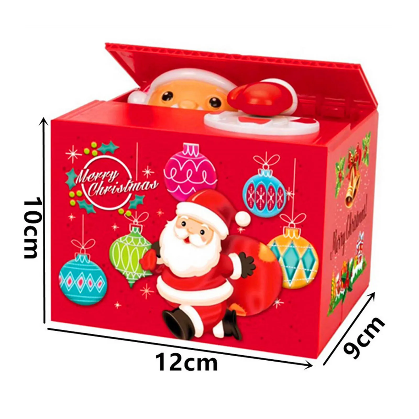 Christmas Gift Toy Santa Claus Steal Coin Money Box With Music Children 