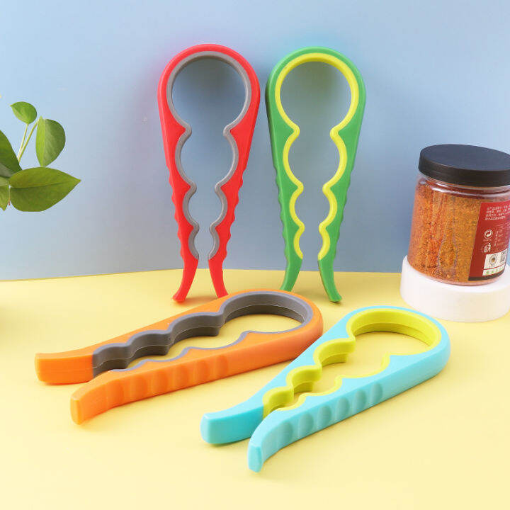 4 In 1 Lid Jar Opener Multi Purpose Screw Cap Openers Easy Grip Bottle ...