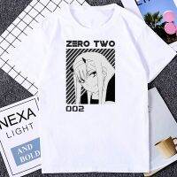 เสื้อเชิ้ต Anime Zero 2 Darling In The Franxx กราฟิก2023คุณภาพสูงแบรนด์เสื้อยืดคอกลมแขนลำลองขาสั้นพิมพ์ลายแฟชั่นผ้าคอตตอน100% ฤดูร้อนสินค้าใหม่เสื้อคอกลม