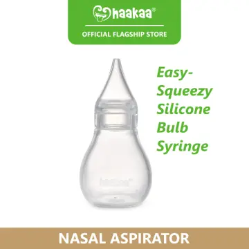 Haakaa Easy-Squeezy Silicone Bulb Syringe Nose Cleaner (2 Tips