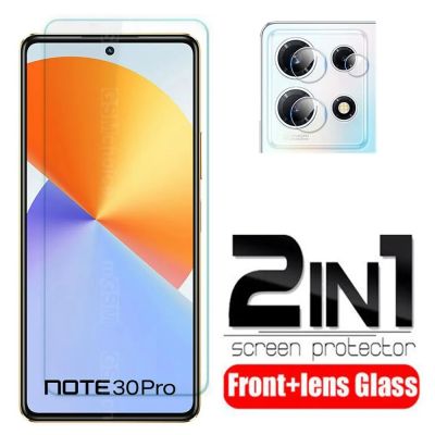2in1 Infinix Note 30i / Note 30 4G X6833B / Note 30 5G X6711 / Note 30 Pro 4G Tempered Glass Full Screen Covering Full Rubber Tempered Glass Film + Camera Lens Film Lnfinix Hot 30