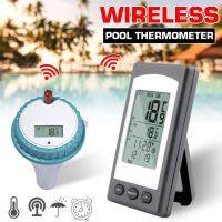 Waterproof Solar Powered Wireless Pool Thermometer Swim SPA Pond Tub Digital LCD Backlit Floating Temperature Transmitter Meter 1.5V